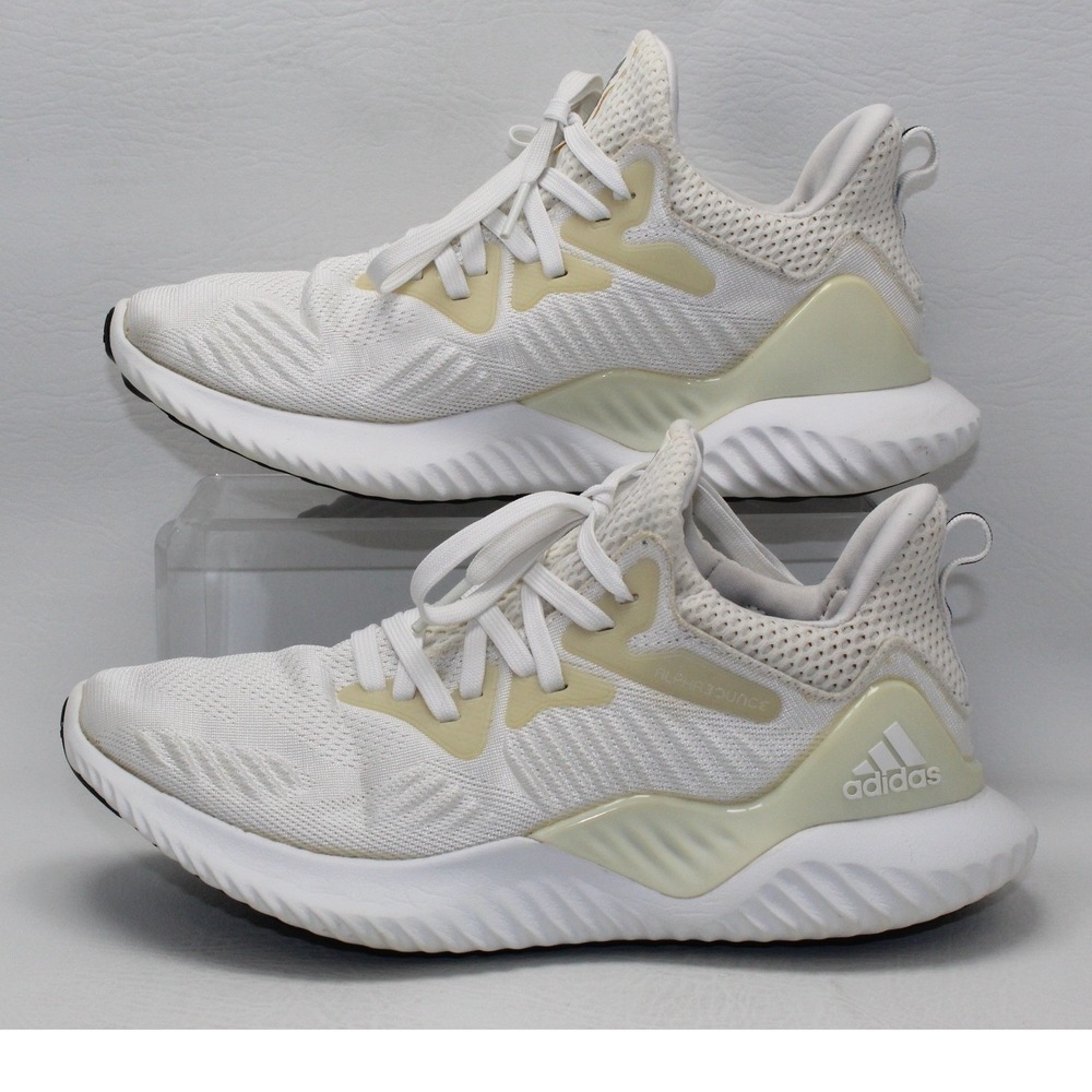 Adidas Alphabounce Beyond White Cream Running‎ Shoes AC8634 Womens 6